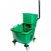 Mop Bucket w/ Side Press Wringer, Green